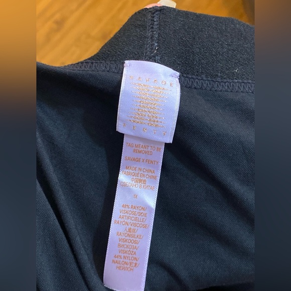 Savage X Fenty Black Purple Logo High Rise Legging Women's Plus Size 1X - Picture 4 of 4